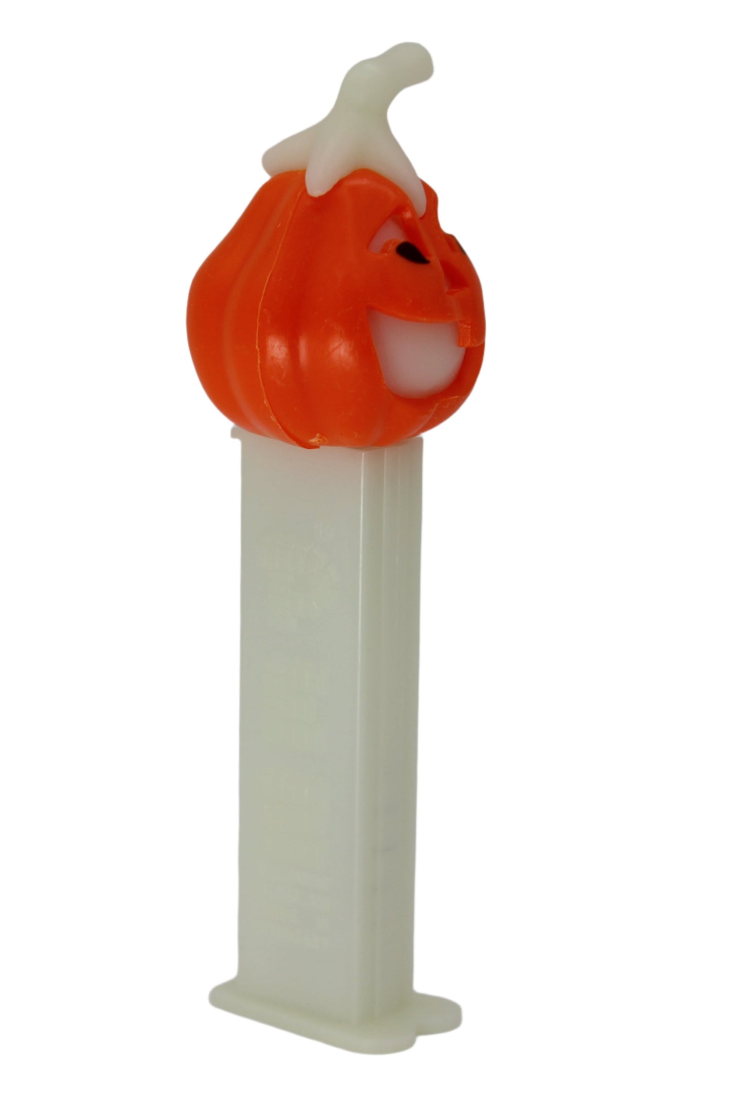 Glow in the Dark Pumpkin on Glow in the Dark Stem Pez, Hungary, LOOSE OR MINT IN BAG!