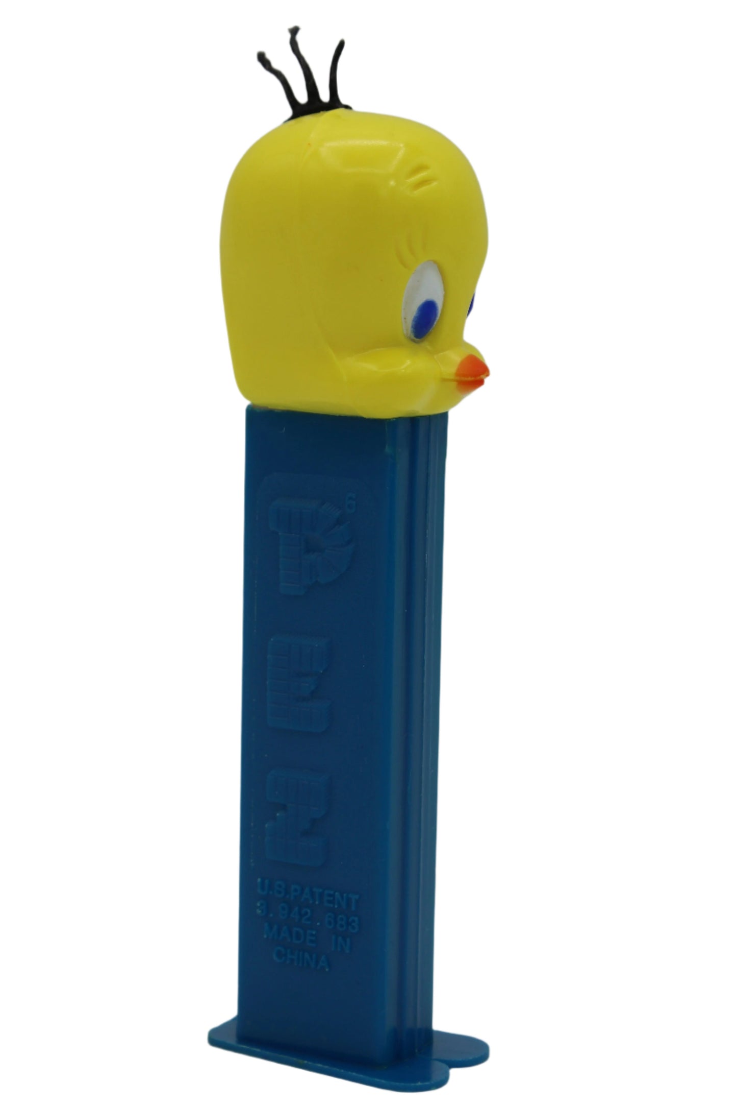 Tweety Bird Pez, Thin Feet, Double Down Stem, Cracked Foot, Warner Brothers Looney Tunes, Loose!