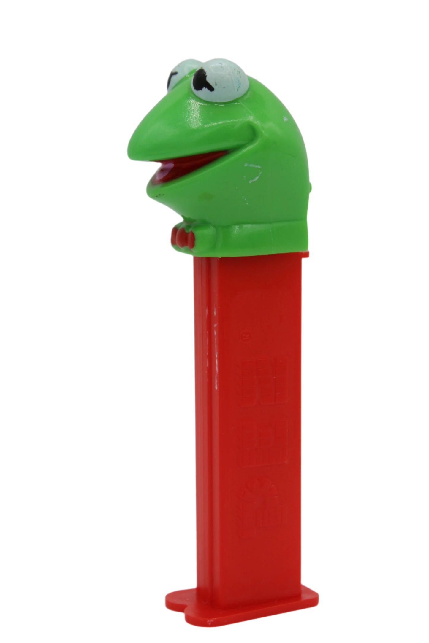 Kermit the Frog Pez, Red Bow Tie, Muppets, Hungary, (white marks on stem) Loose