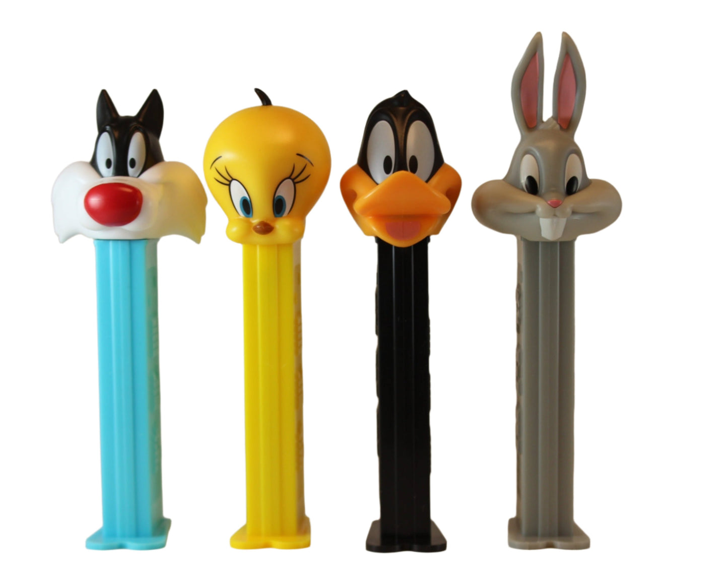 Tweety Bird, Bugs Bunny, Sylvester and Daffy Duck Pez, Set of 4, Looney Tunes, Warner Bros, Loose!