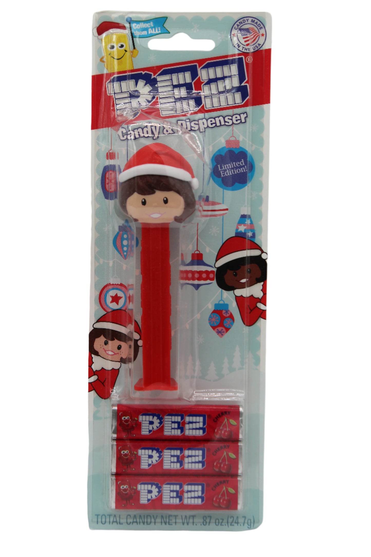 NEW! 2024 Limited Edition Holiday Presenter Girl Pez, Light Skin, Loose or Mint on Card!