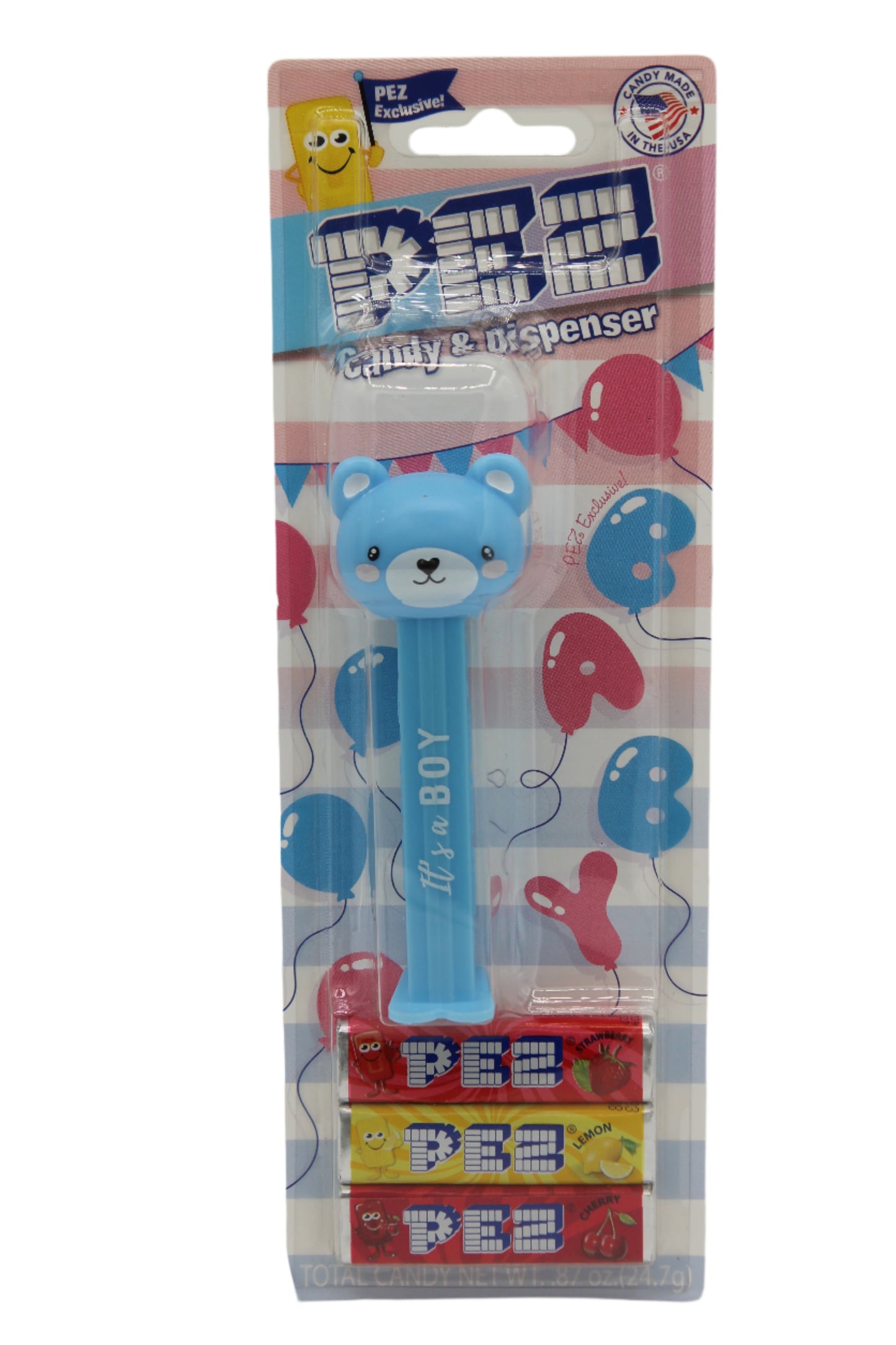 NEW! 2025 It's A Boy Blue Bear Pez, Loose Or Mint on Card ONLY 1 LEFT!