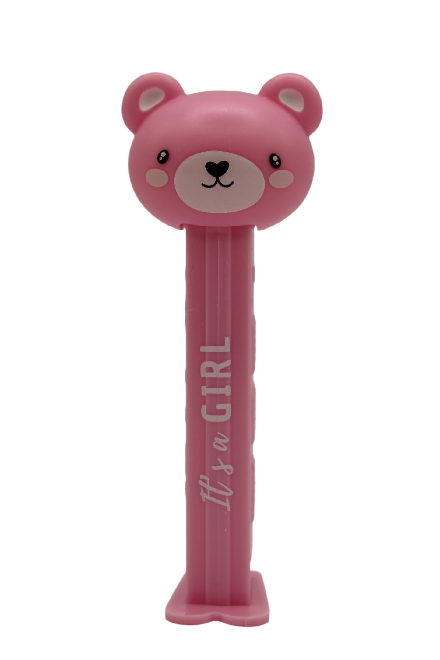 NEW! 2025 It's A Girl Pink Bear Pez, Loose Or Mint on Card ONLY 1 LEFT!