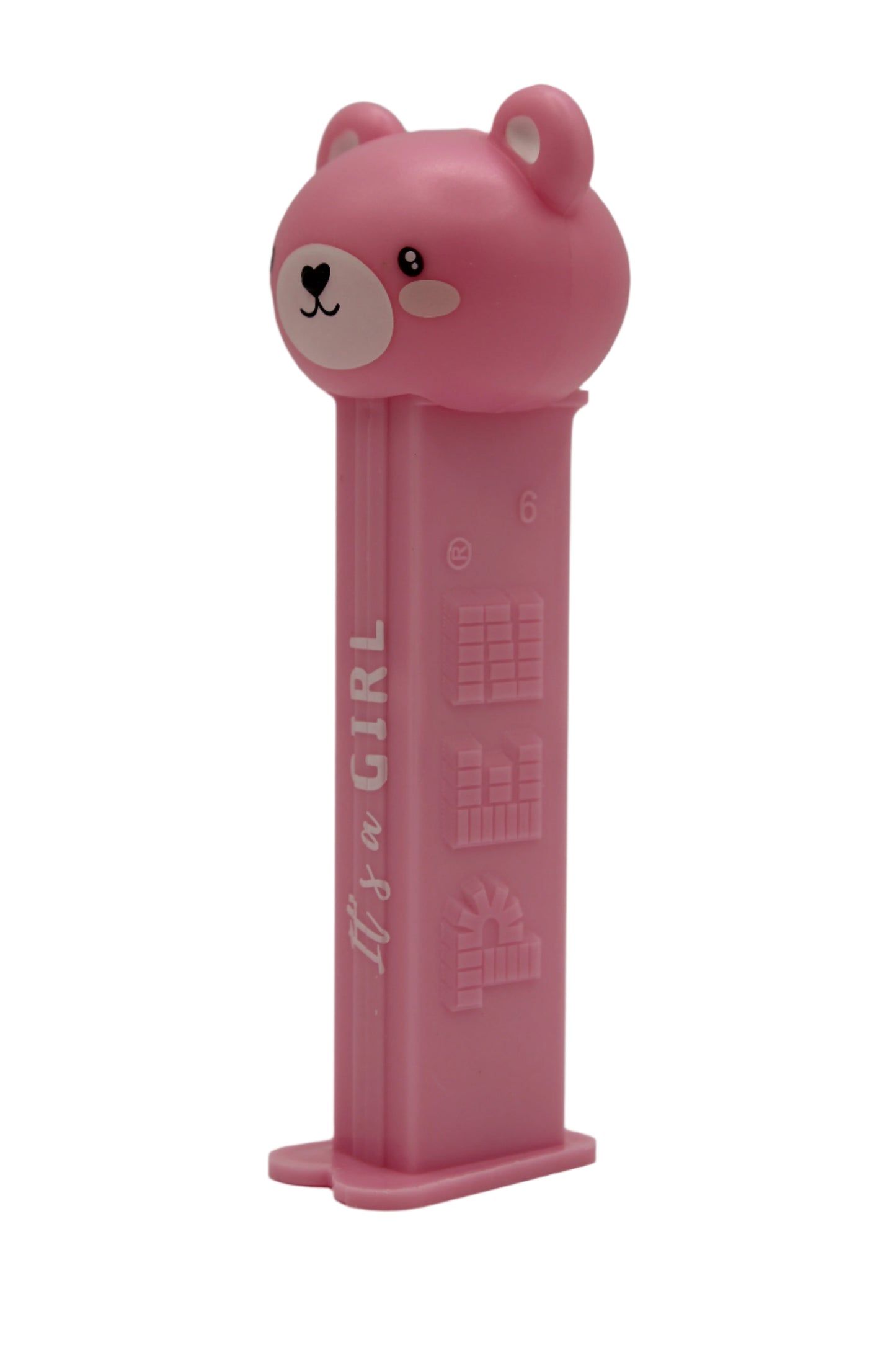 NEW! 2025 It's A Girl Pink Bear Pez, Loose Or Mint on Card ONLY 1 LEFT!