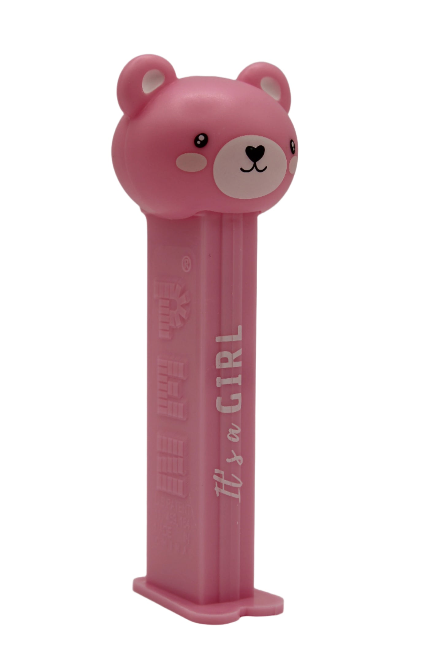 NEW! 2025 It's A Girl Pink Bear Pez, Loose Or Mint on Card ONLY 1 LEFT!