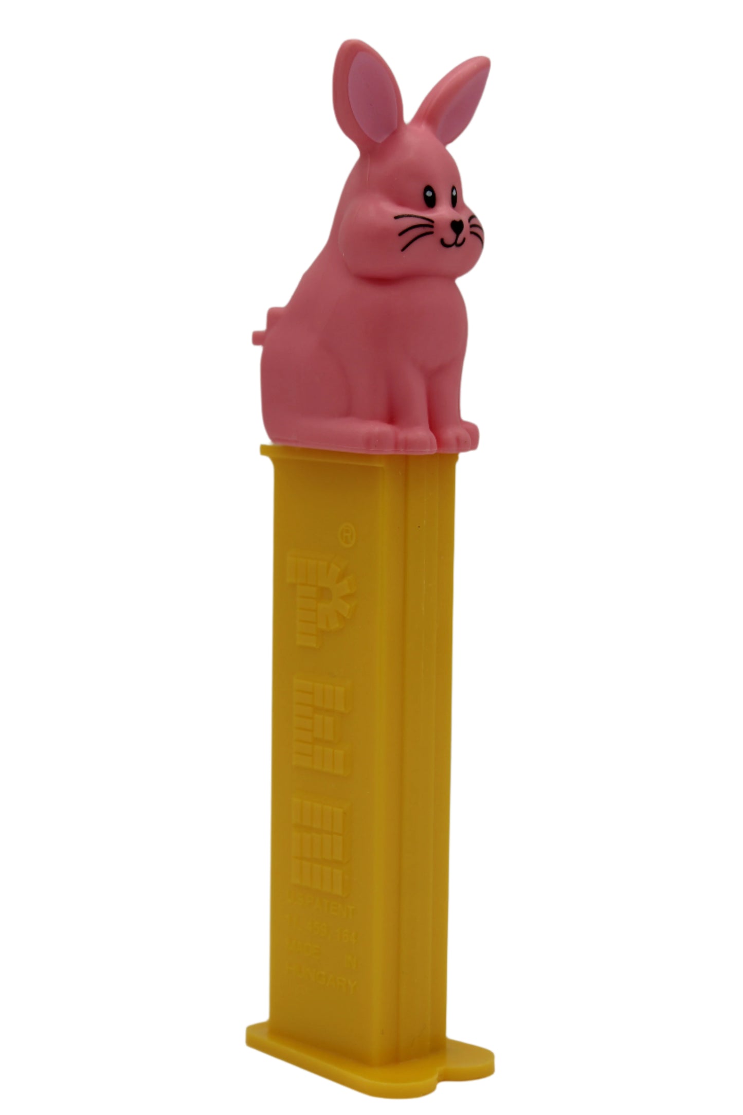 NEW! 2025 Sitting Easter Bunny Pez, Pink on Yellow Stem! Loose or Mint on Card!