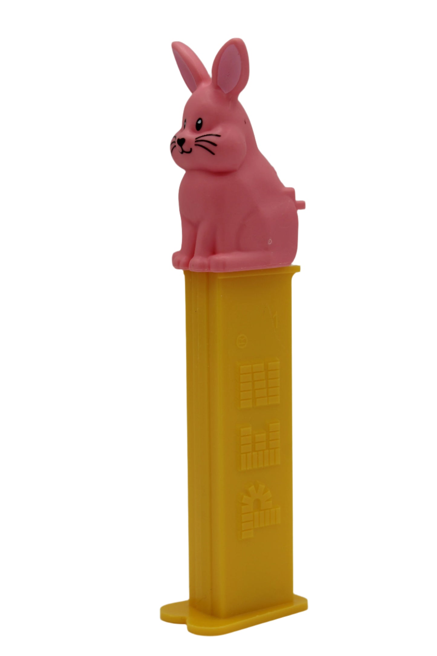 NEW! 2025 Sitting Easter Bunny Pez, Pink on Yellow Stem! Loose or Mint on Card!