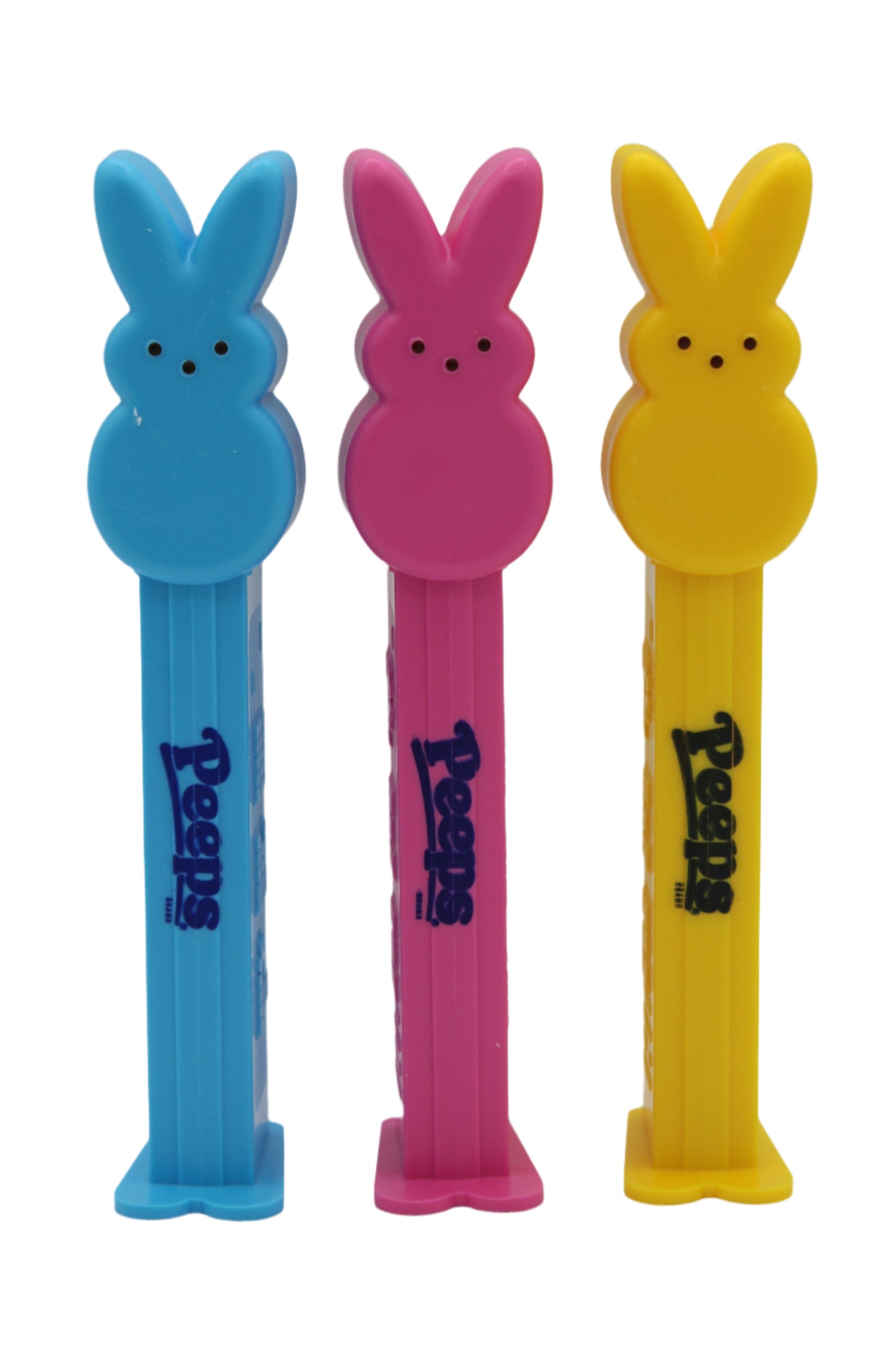 NEW! 2025 Bunny Peeps Pez, Yellow, Blue and Pink, Set of 3! Loose or Mint on Card!