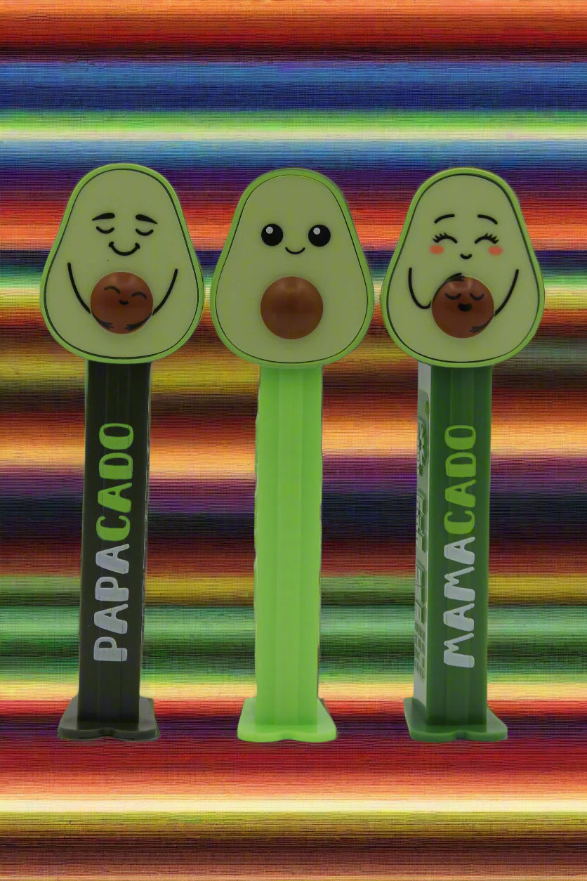 NEW! 2025 Avocado Mamacado Papacado 3 Piece Pez Set, Exclusive! ALL 3 LOOSE!