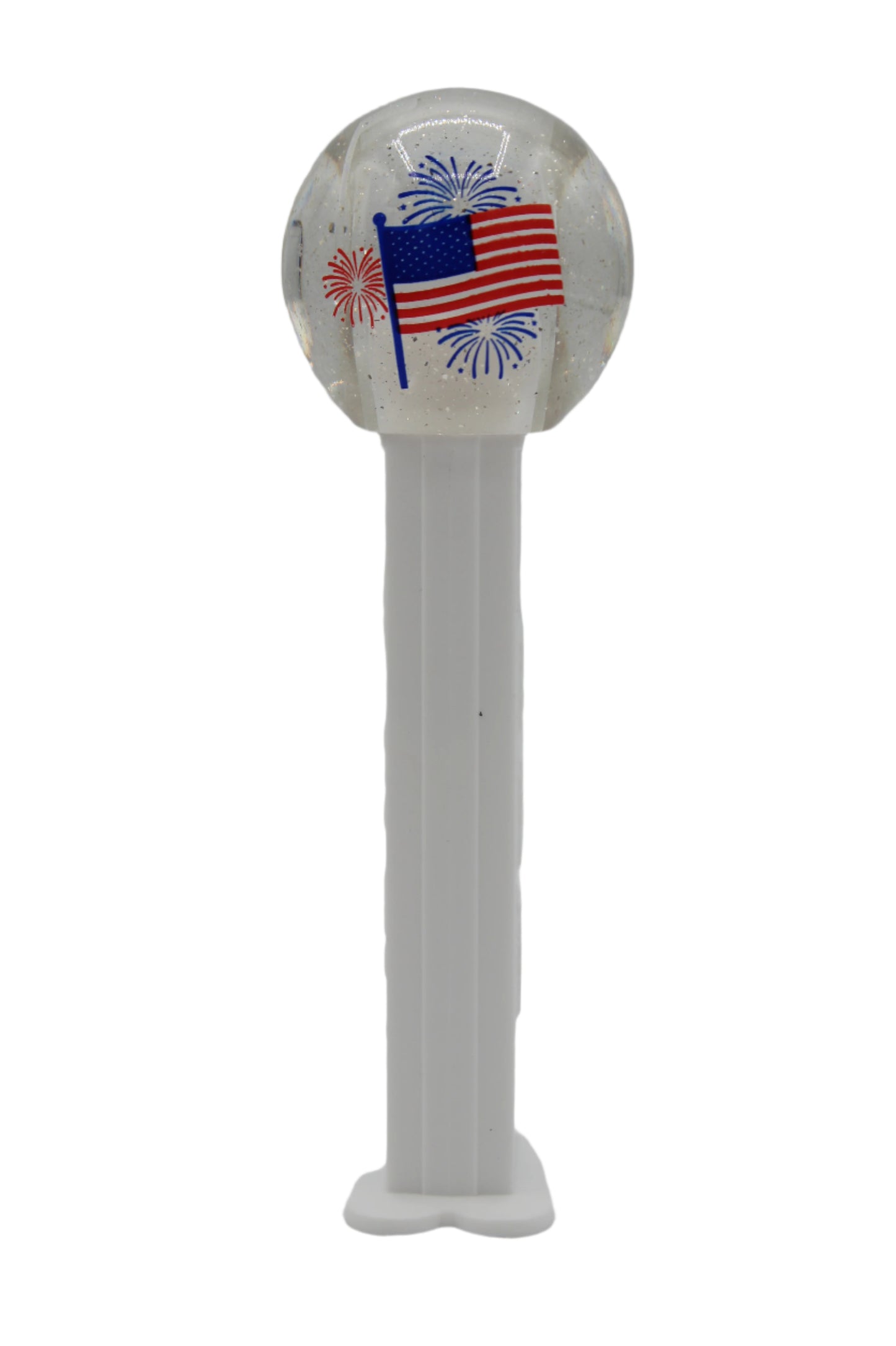 USA Flag Crystal Pez, NEW WHITE STEM, Limited Edition 2025 Pez, Loose or Mint on Card!