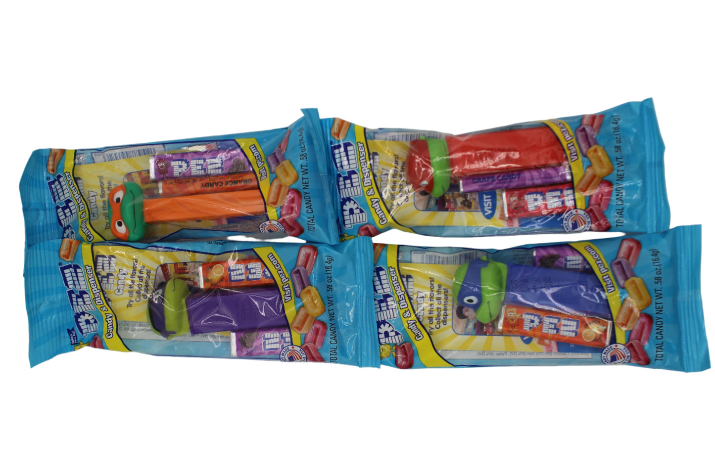 NEW! 2025 Teenage Mutant Ninja Turtles, Nickelodeon, Set of 4, Loose or Mint in Bag!