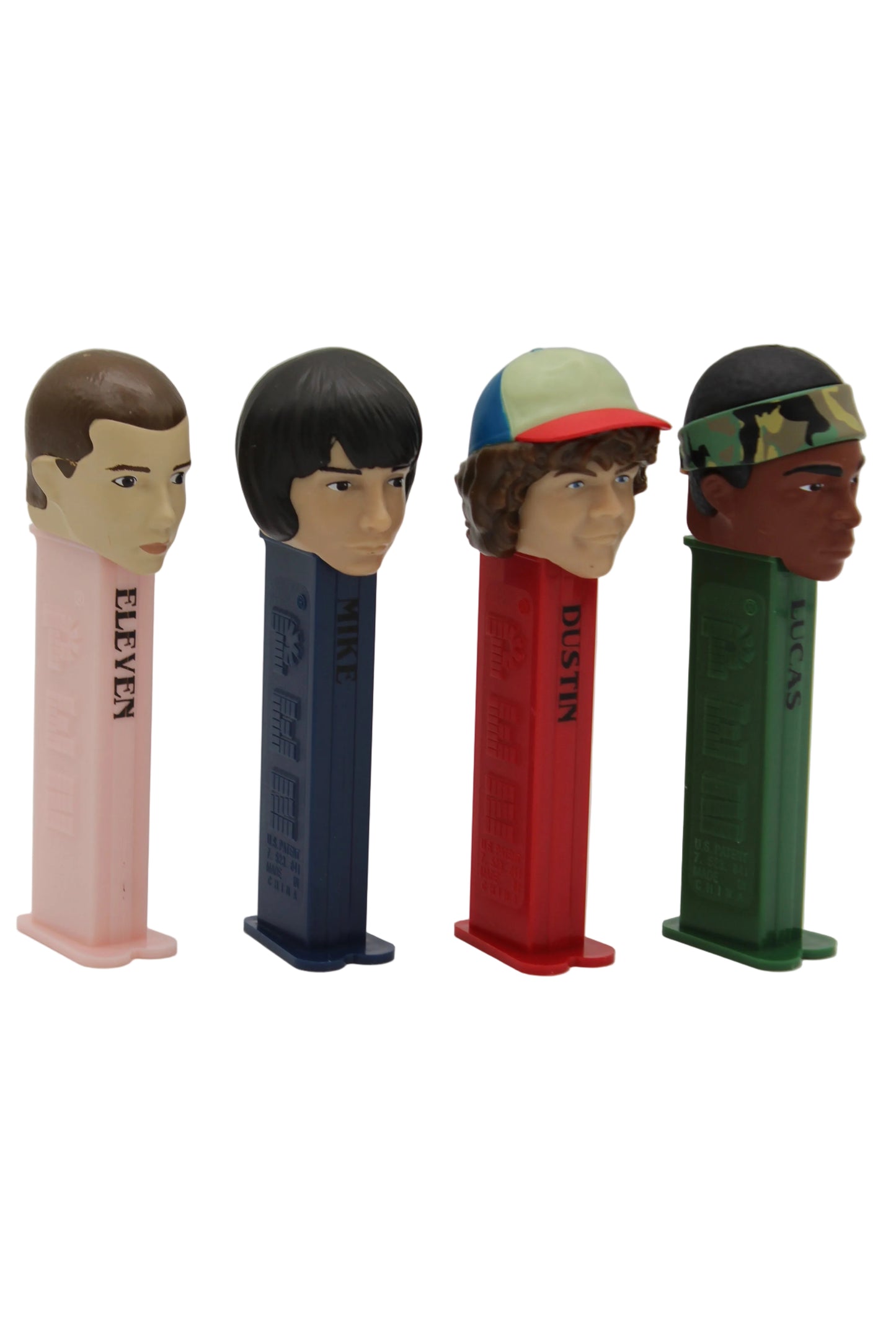 Pez Stranger Things, Eleven, Mike, Lucas et Dustin, EN VRAC SEULEMENT 1 SET RESTANT