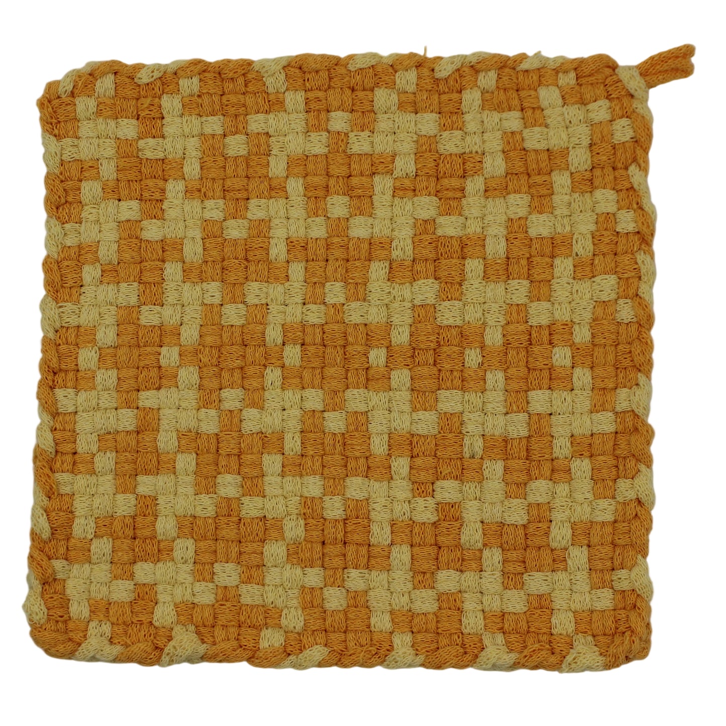 Bi-Color Corn Hand-Woven Potholder, No Ring