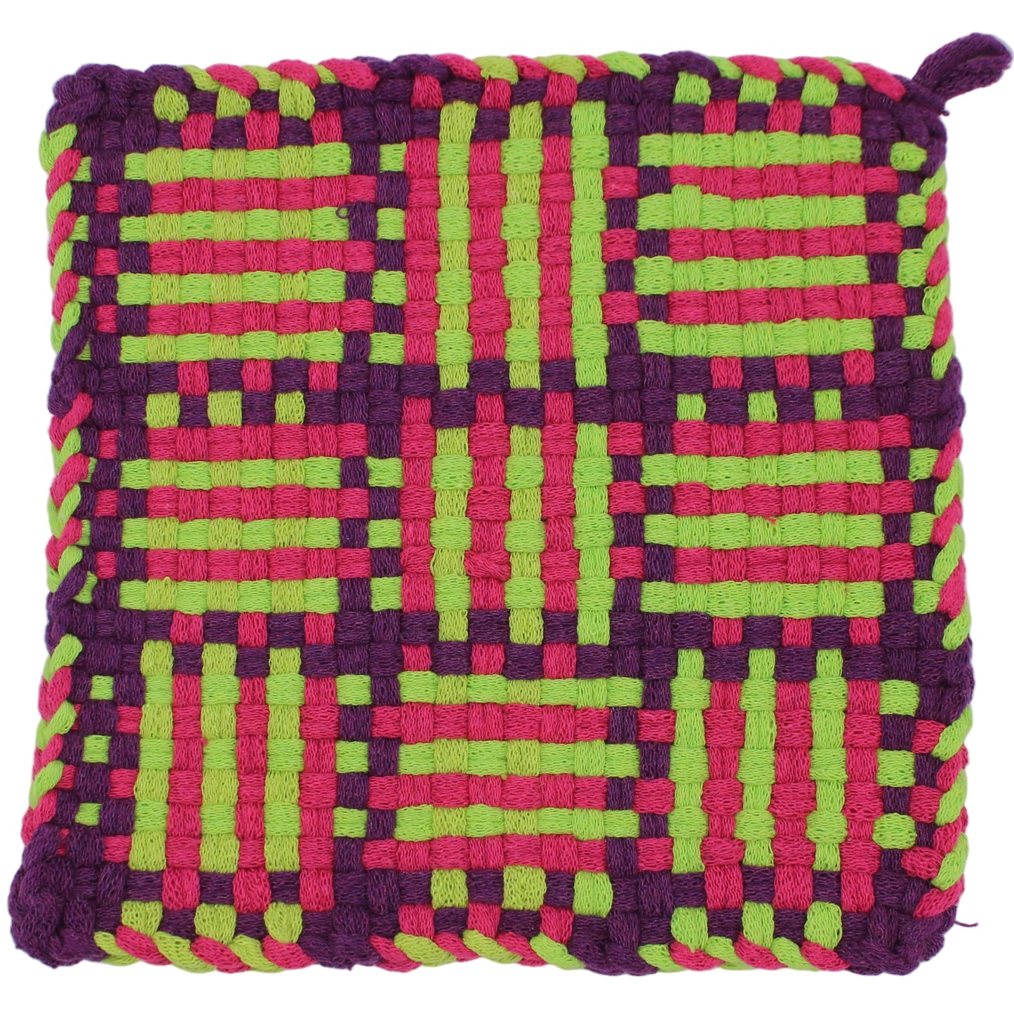 Totally Tubular 80s Hand-Woven Potholder, No Ring