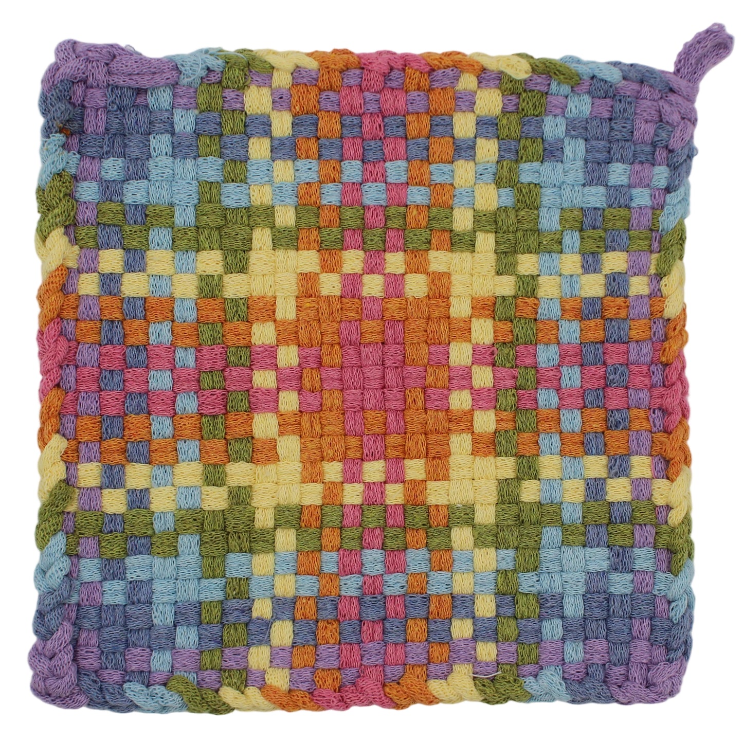 Easter Basket Hand-Woven Potholder, No Ring
