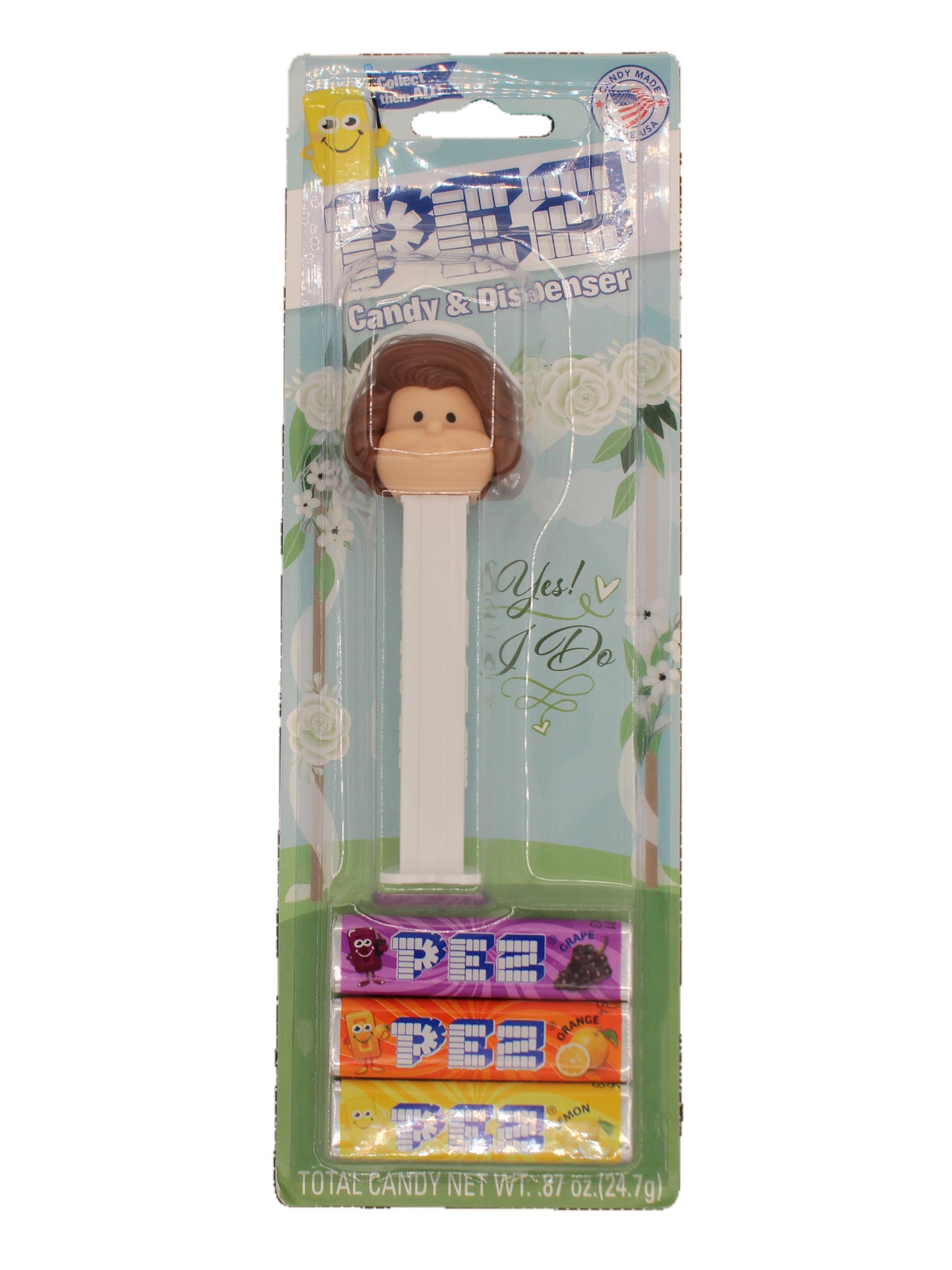 Bride Pez, Brunette with Light Skin Tone, Mint on Card or Loose!