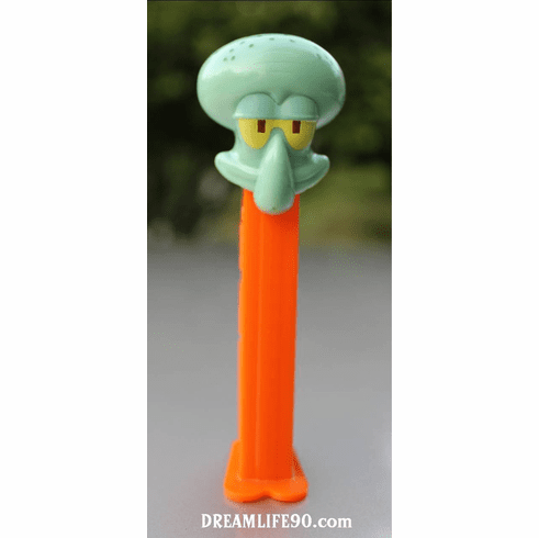 2014 Squidward Tentacles Pez on Orange Stem, from the SpongeBob Pez Series, Loose