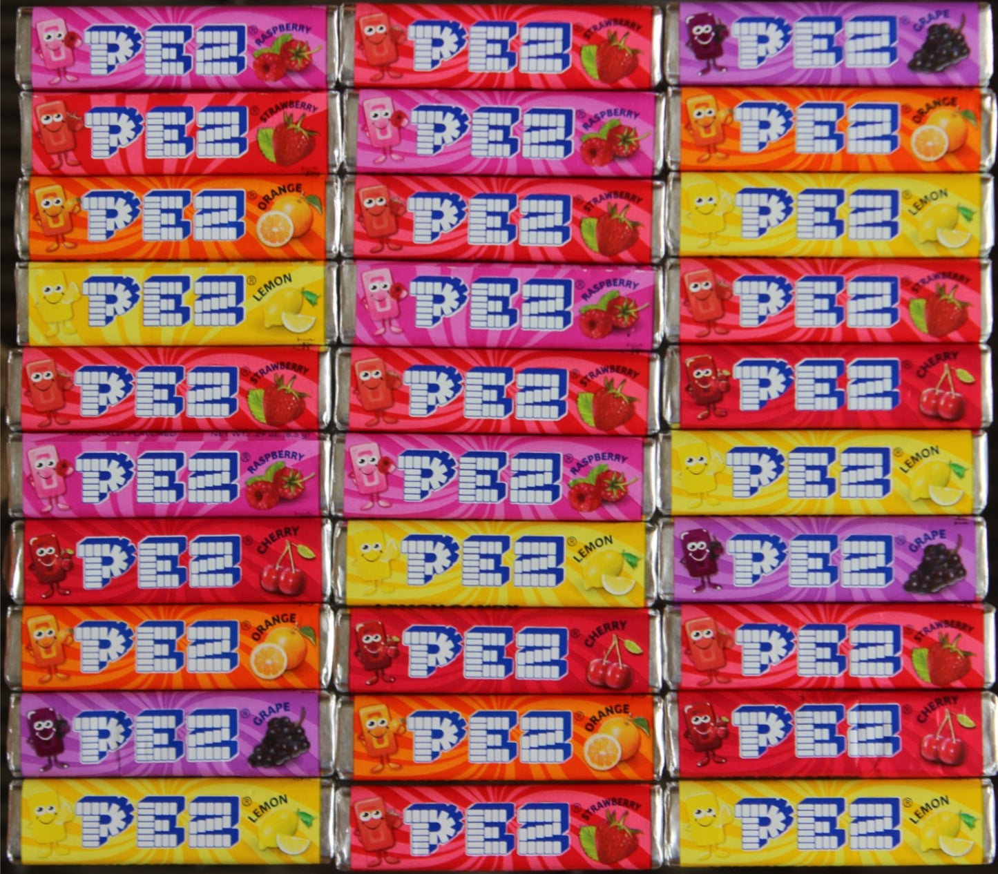 FIVE FULL POUNDS OF FRESH ASSORTED PEZ CANDY = 270 PACKS = 3240 PIECES! (No International Buyers, Please)