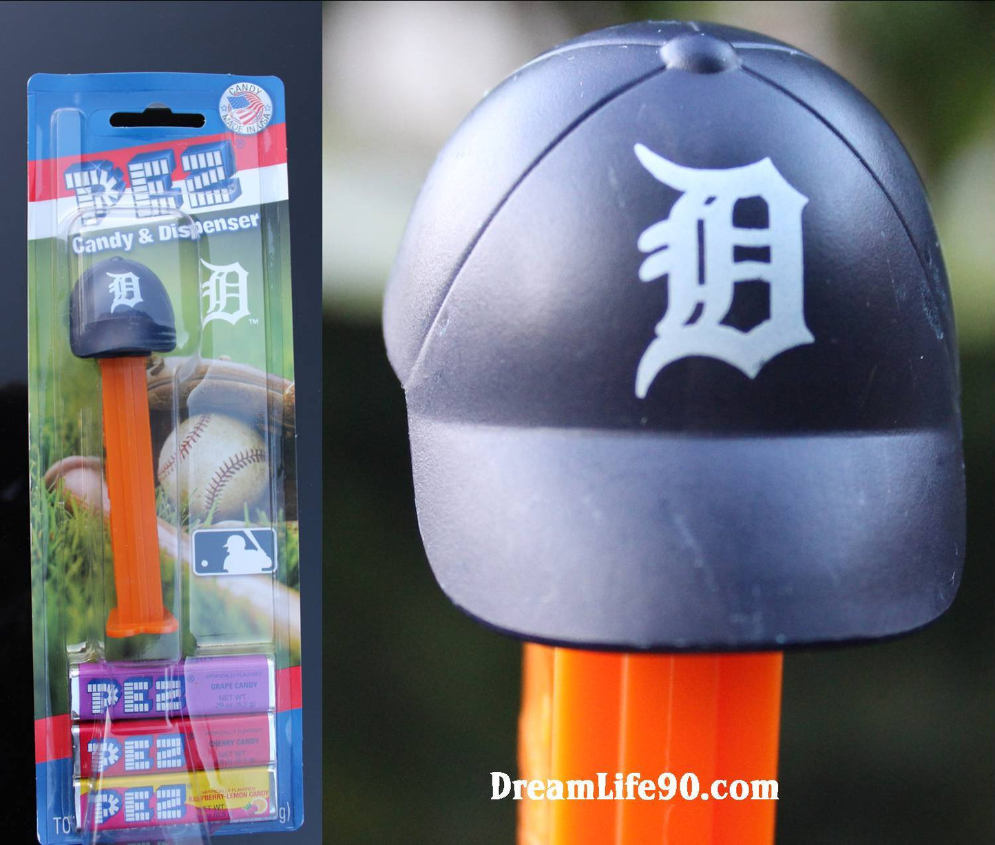 Detroit Tigers Baseball Cap Pez, Loose or Mint on Card, ONLY 1 LEFT