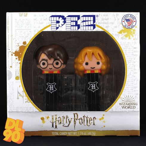 2020 Harry Potter and Hermione Granger Pez Twin Pack, Short Stems, Loose or Mint in Twin Pack! INCLUDES MYSTERY CANDY