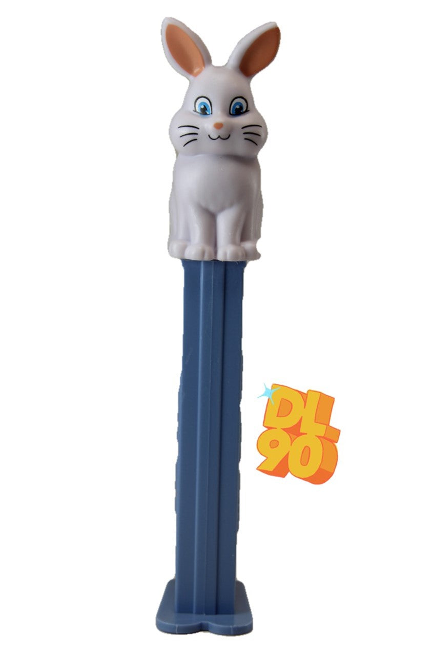 White Bunny Pez on Light Purple Stem! Loose, Mint in Bag or Combo!