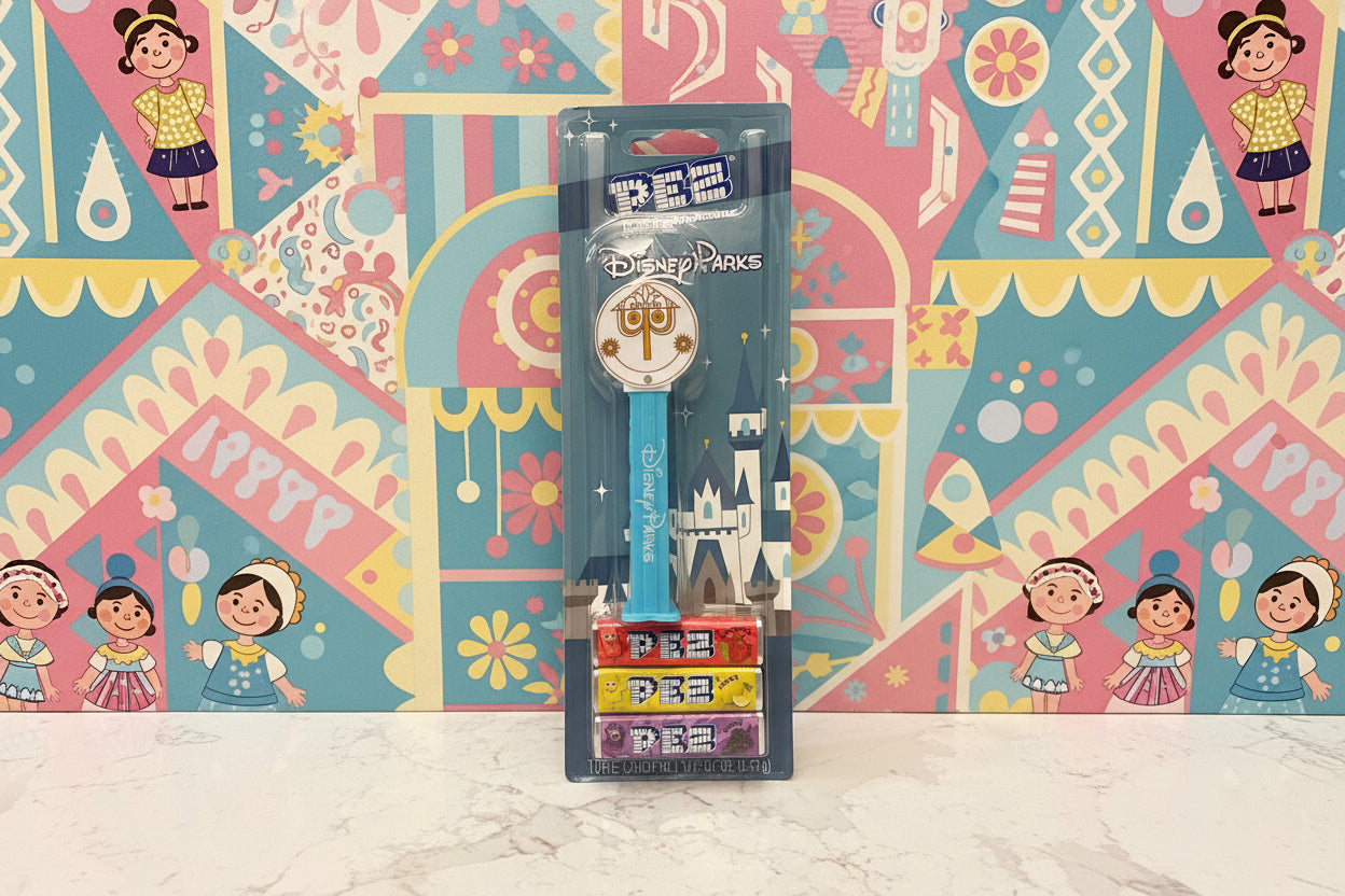 New! 2026 Disney It's a Small World Clock Pez, Park Exclusive, Mint on Card or Loose!