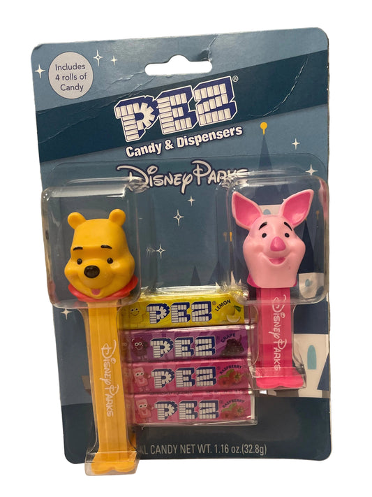 Disney Winnie the Pooh and Piglet Pez, Park Exclusive, Mint on Card or Loose