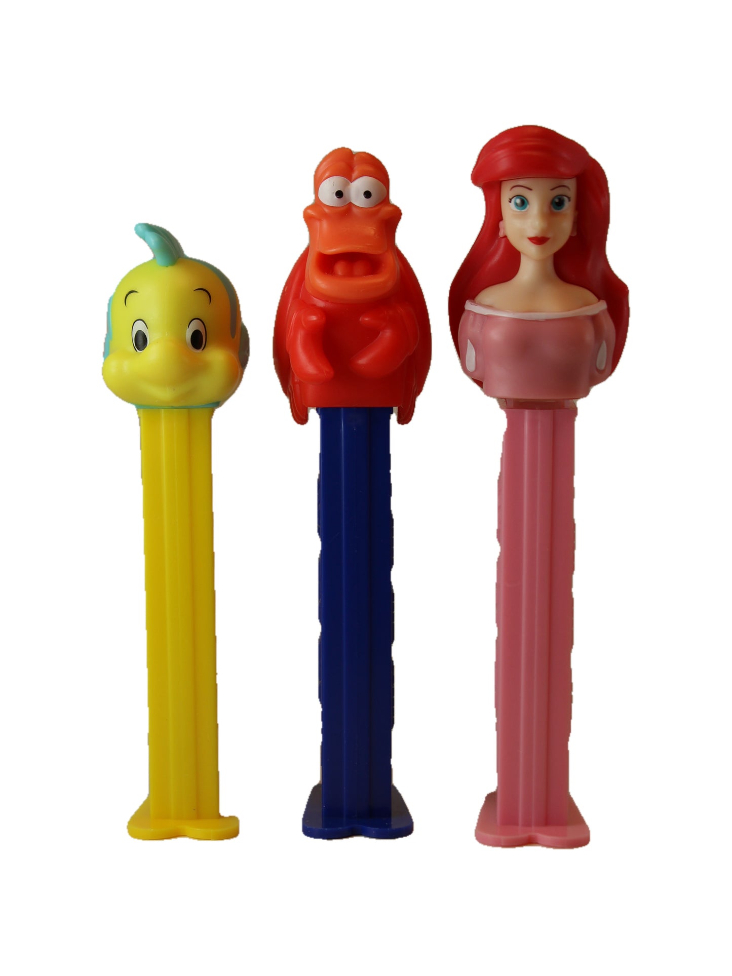 Disney's The Little Mermaid Pez, Ariel, Flounder and Sebastian, Set of 3, Loose or Mint in Bag!