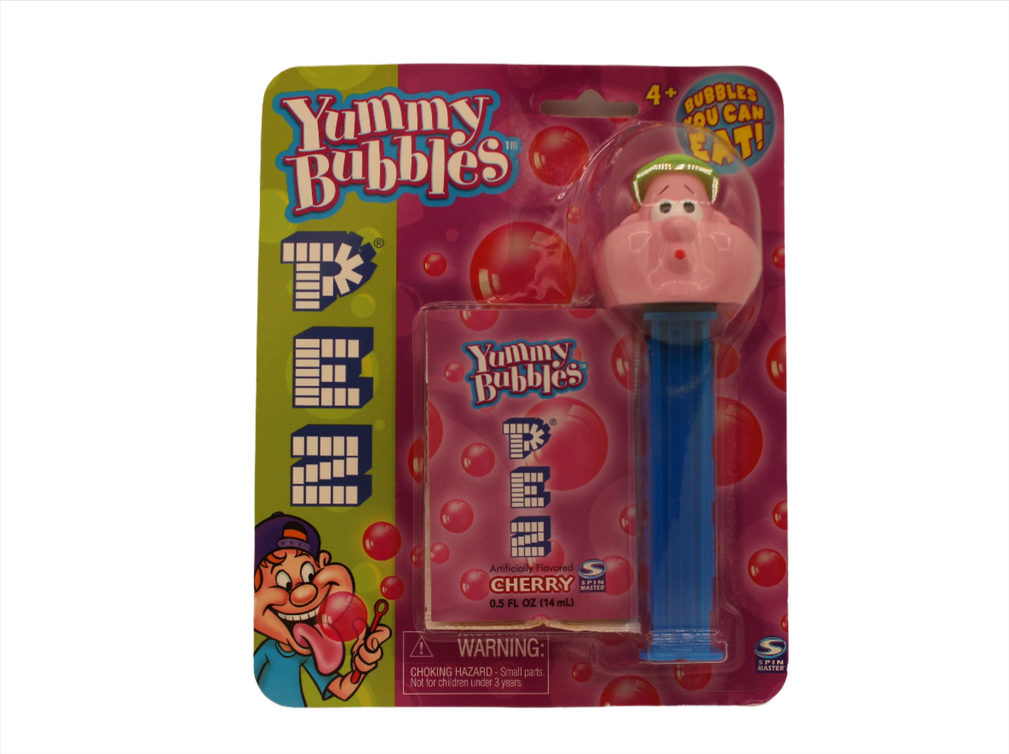 Bubbleman Yummy Bubbles Pez, 1997, Mint on Card! BUBBLES YOU CAN EAT ...