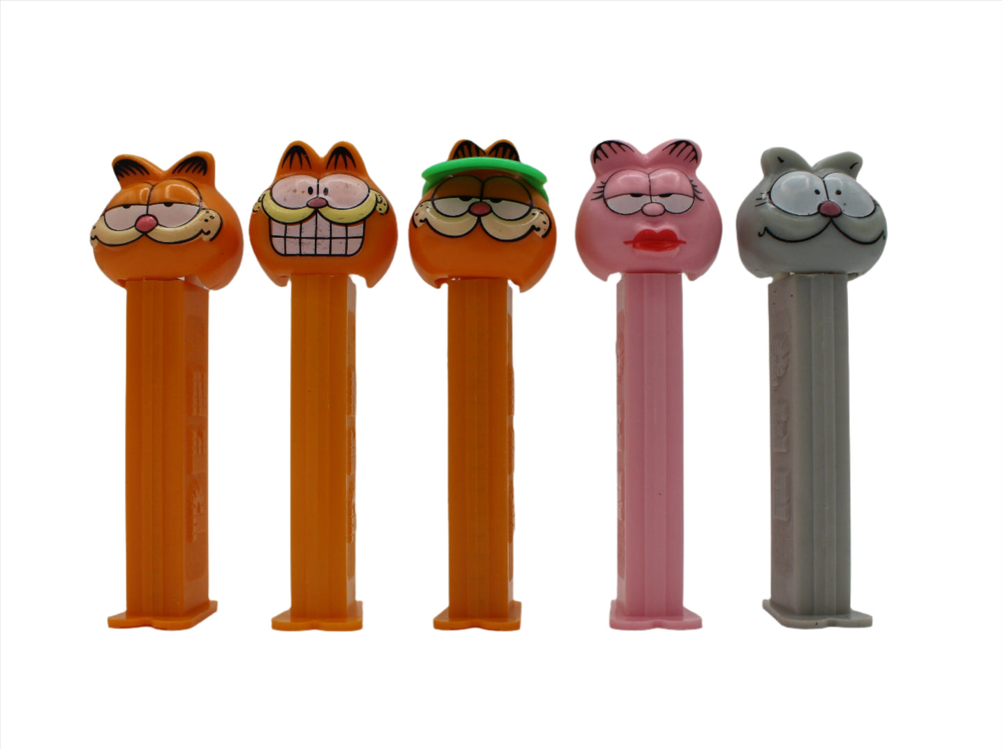 Garfield Pez, 1990, 5 Piece Set, Nermal and Arlene, Loose!