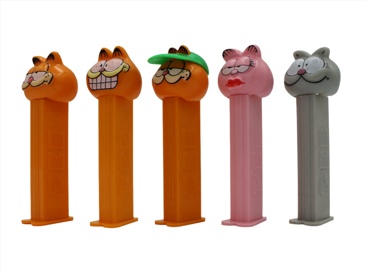 Garfield Pez, 1990, 5 Piece Set, Nermal and Arlene, Loose!