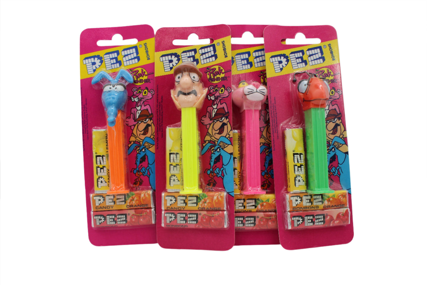 Pink Panther Pez, Set of 4, European Pez release, Loose or Mint on Card!