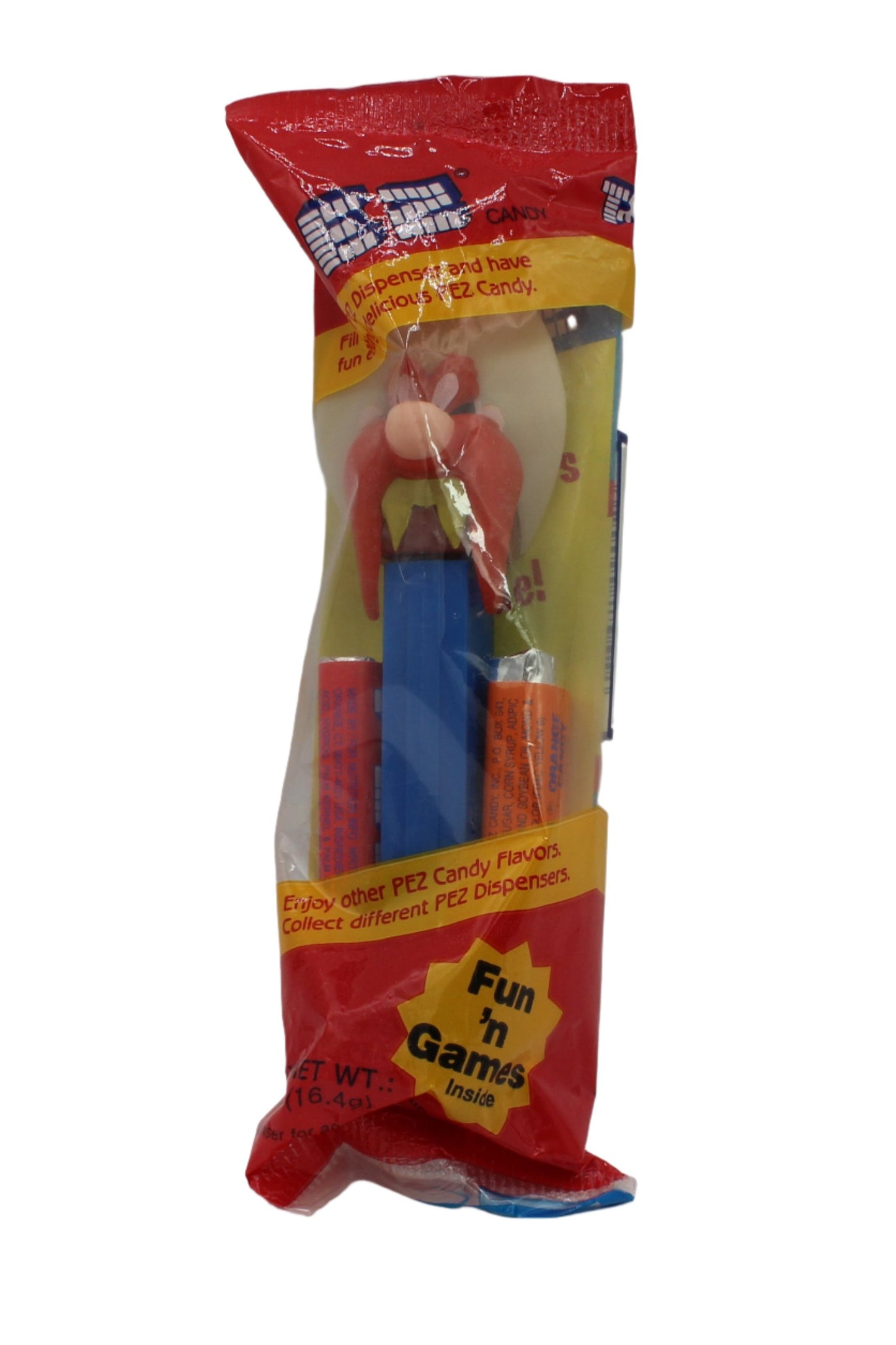 Yosemite Sam Pez, Blue Stem (1996), Made in Slovenia, Loose or Mint in Bag!