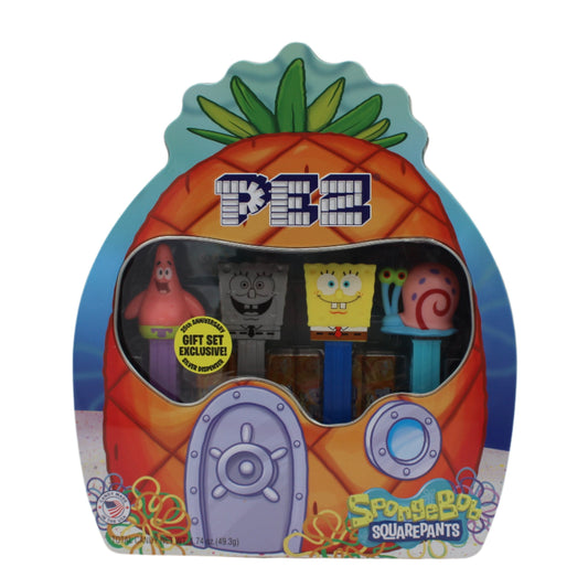 NEW! 2024 Spongebob Pez 25th Anniversary Gift Tin, Mint in Gift Tin!