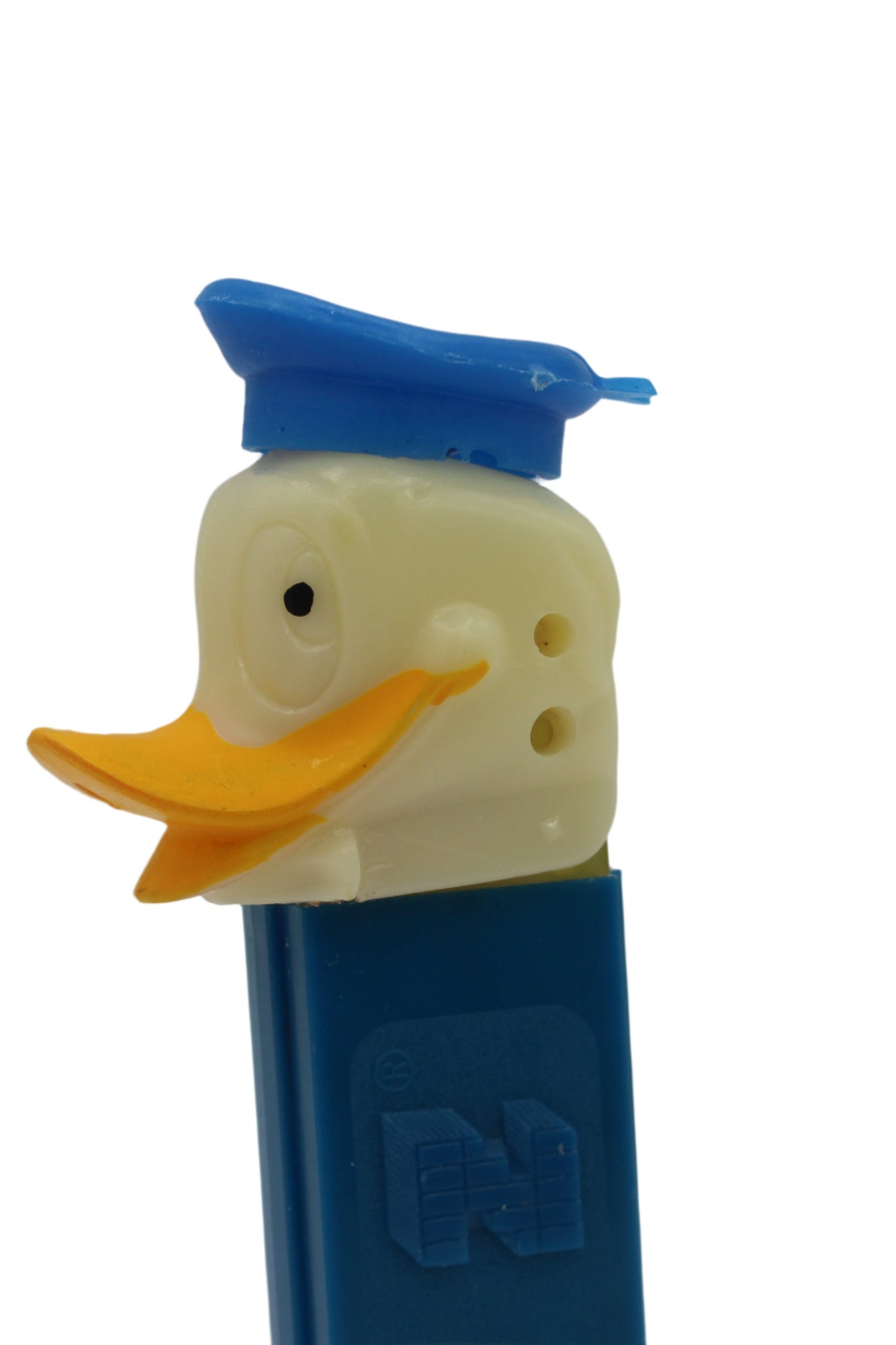 Donald Duck Pez, Thin Feet, 2 Hinge Holes, Beak Hole, Disney, Austria, Loose