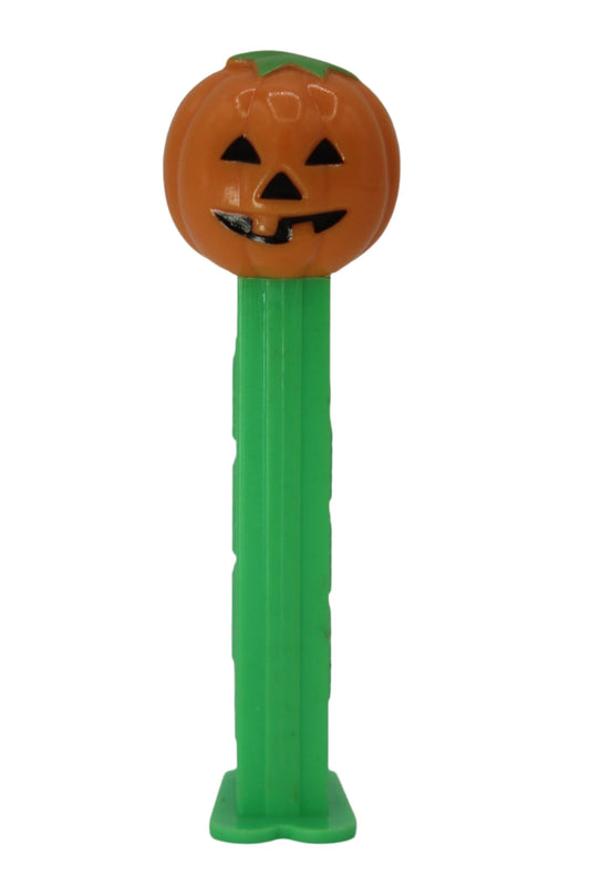 Small Head Pumpkin Pez on Green Stem, 1990, Loose