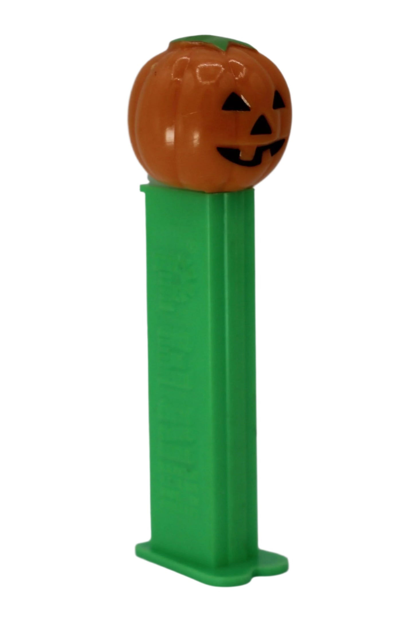 Small Head Pumpkin Pez on Green Stem, 1990, Loose