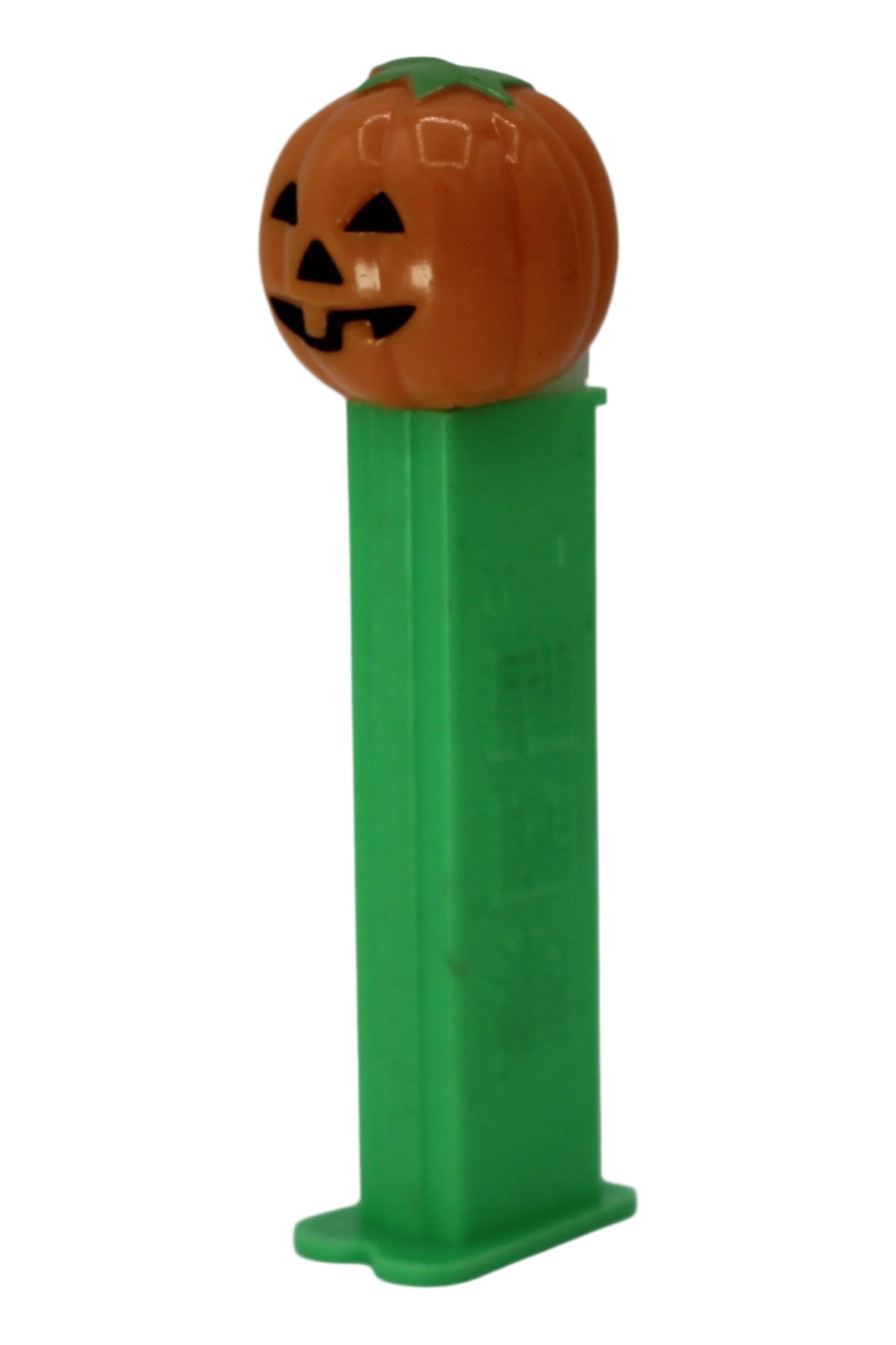 Small Head Pumpkin Pez on Green Stem, 1990, Loose