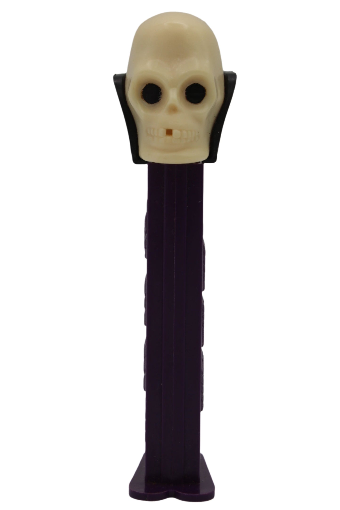 Dr Skull Pez, Skull B, Vampire Pez on Purple Stem, 2002, Yugoslavia, Loose