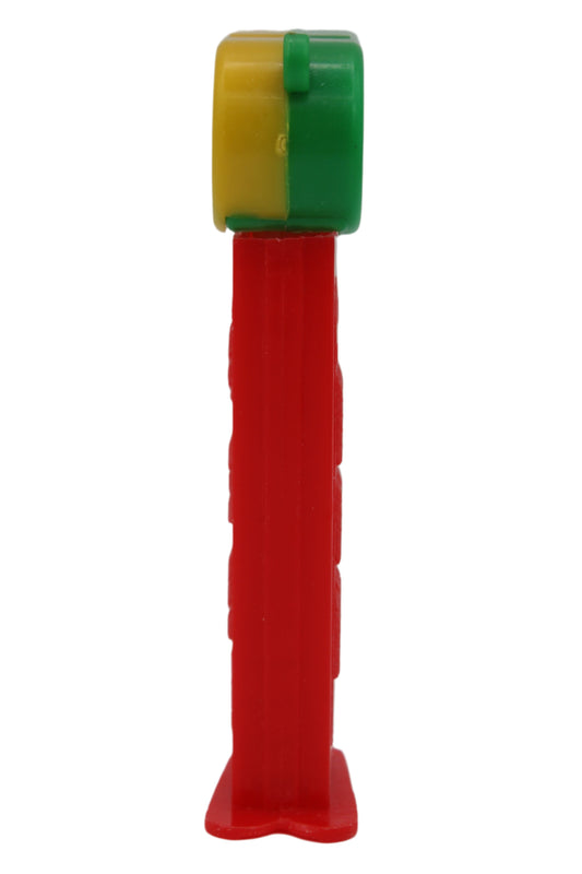 Coach Whistle Pez, Green & Yellow with Loop on Red Stem, Loose