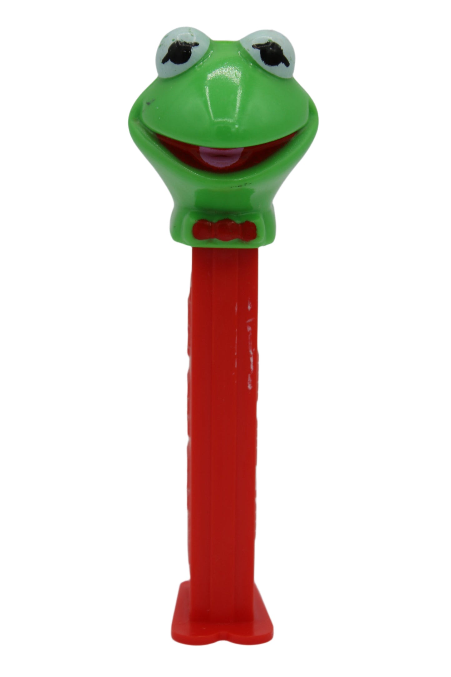 Kermit the Frog Pez, Red Bow Tie, Muppets, Hungary, (white marks on stem) Loose