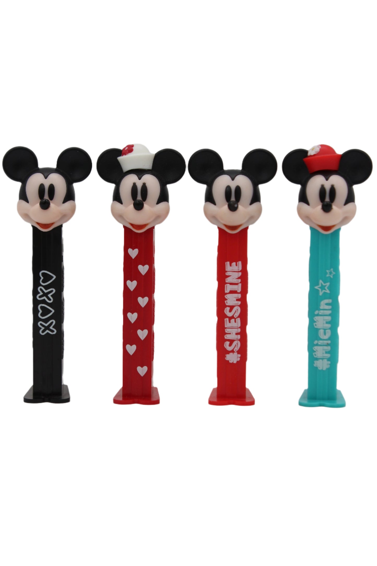 2021 Disney's Mickey & Minnie Mouse Pez, European Release, Set of 4, Vietnam Stems, Loose!