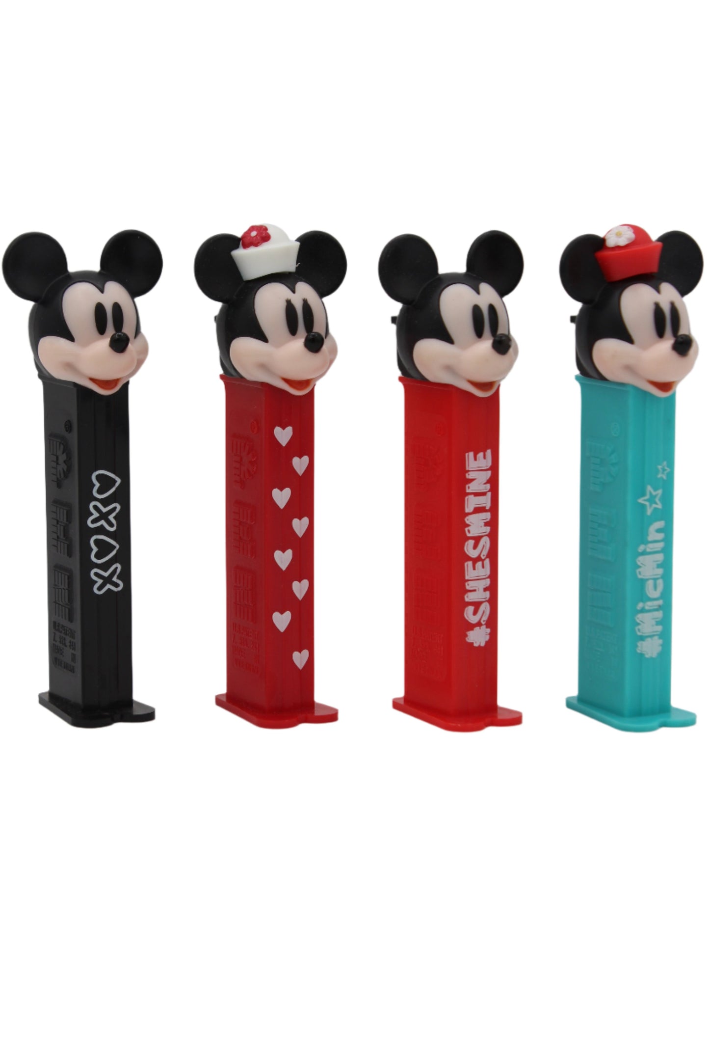 2021 Disney's Mickey & Minnie Mouse Pez, European Release, Set of 4, Vietnam Stems, Loose!