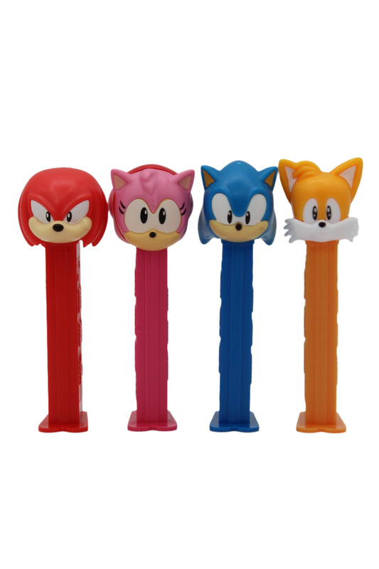 Sonic, Amy, Knuckles and Tails Pez, Sonic the Hedgehog Pez, SEGA, Set of 4 Characters, Loose or Mint in Bag!