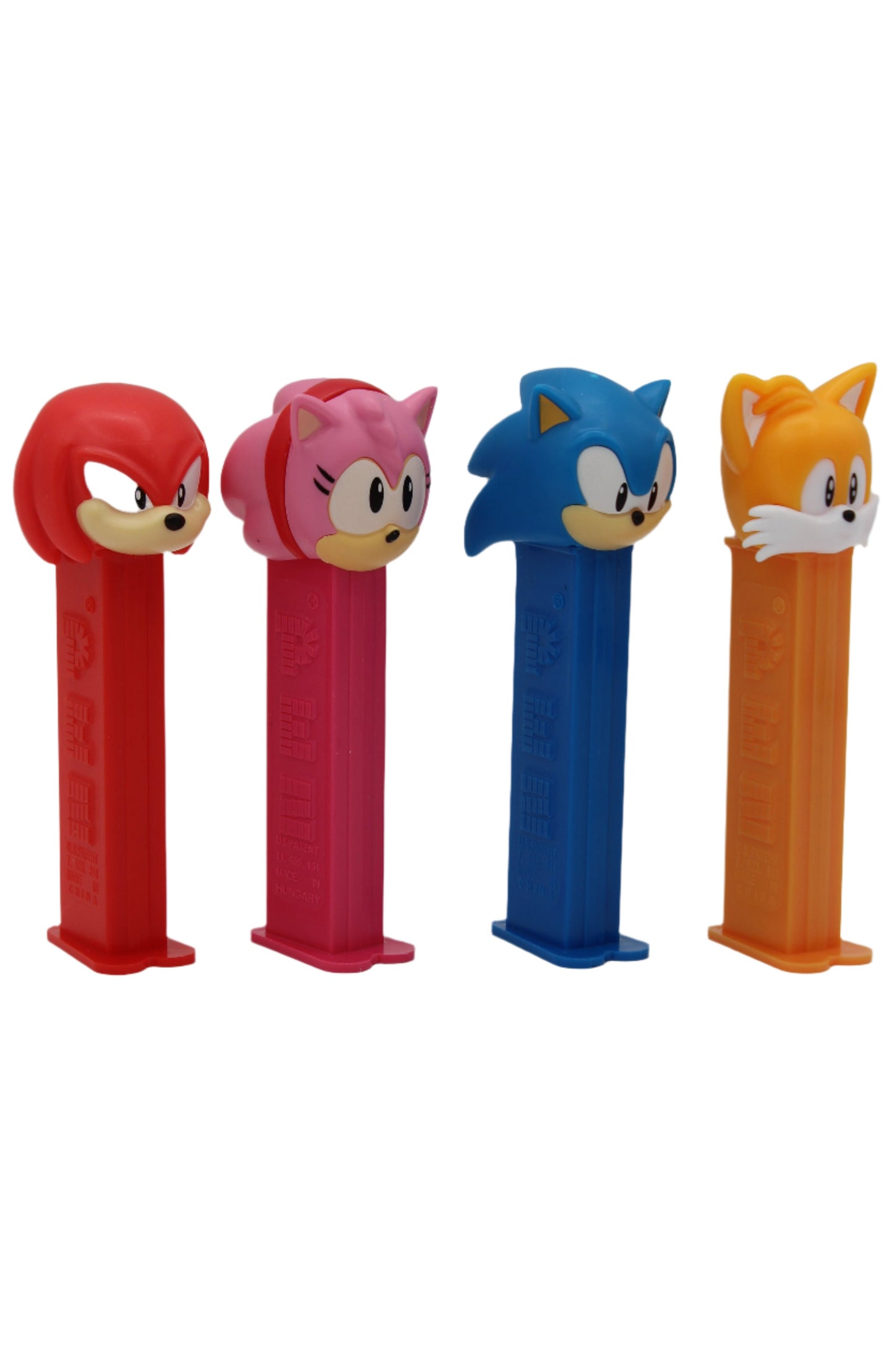 Sonic, Amy, Knuckles and Tails Pez, Sonic the Hedgehog Pez, SEGA, Set of 4 Characters, Loose or Mint in Bag!