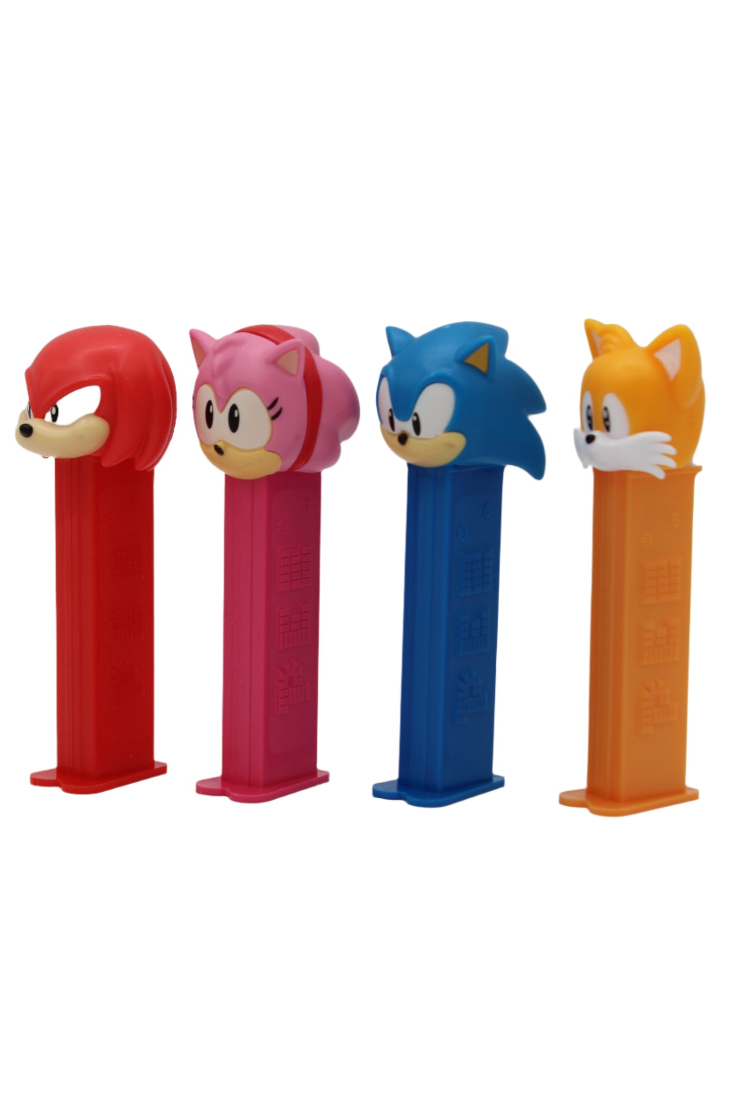 Sonic, Amy, Knuckles and Tails Pez, Sonic the Hedgehog Pez, SEGA, Set of 4 Characters, Loose or Mint in Bag!