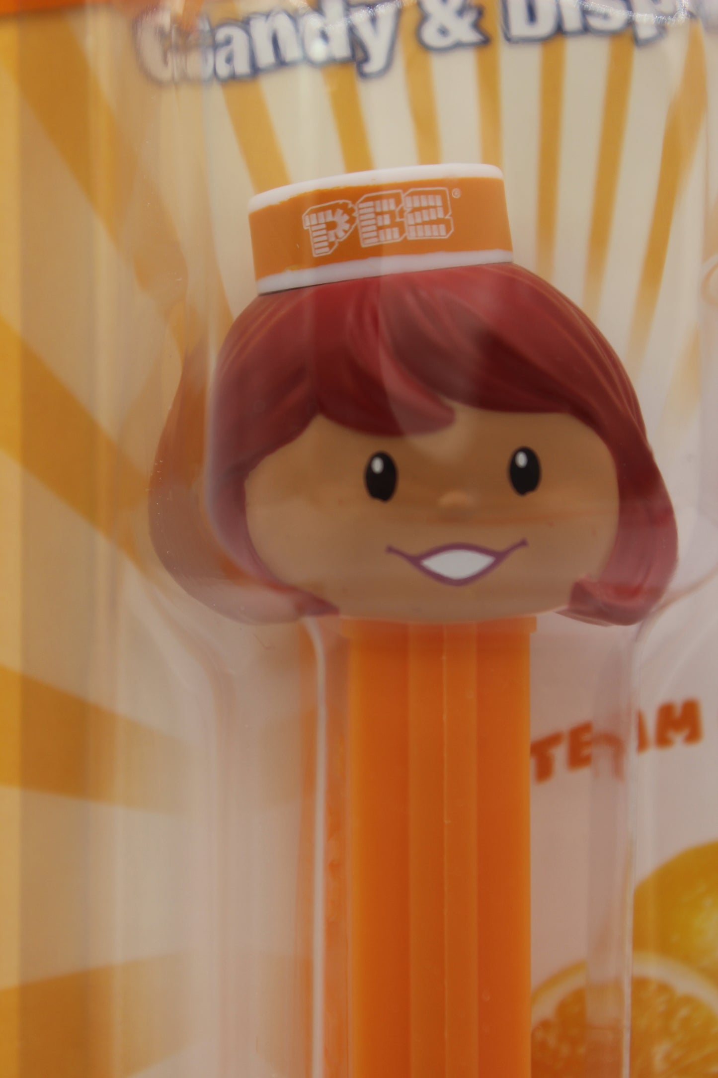 Orange Pez Presenter Girl Pez, Exclusive 2024 Pez, Mint on Card!