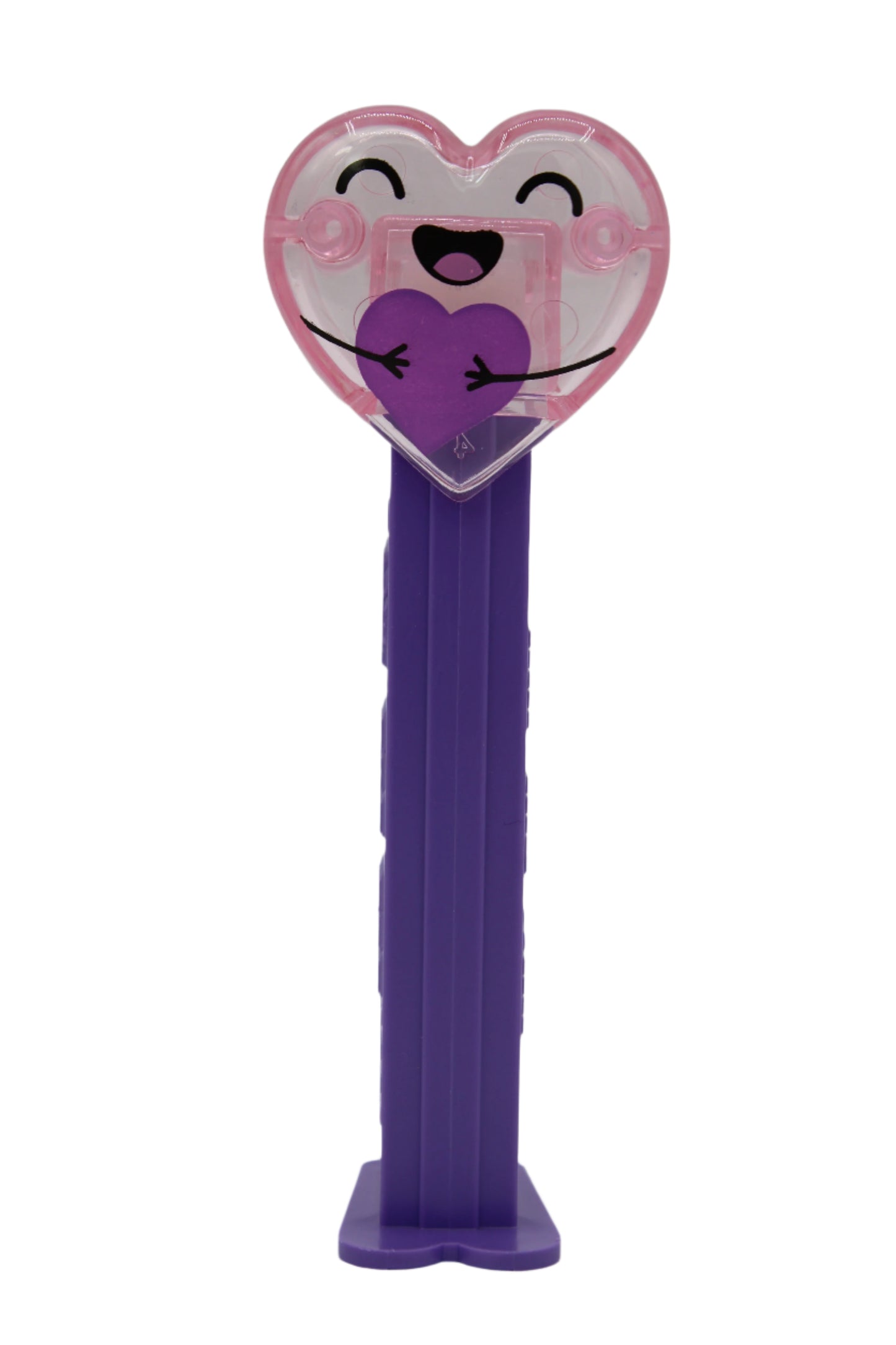 NEW! 2025 Purple Crystal Hugging Heart Pez on Purple Stem, Loose Or Mint in Bag