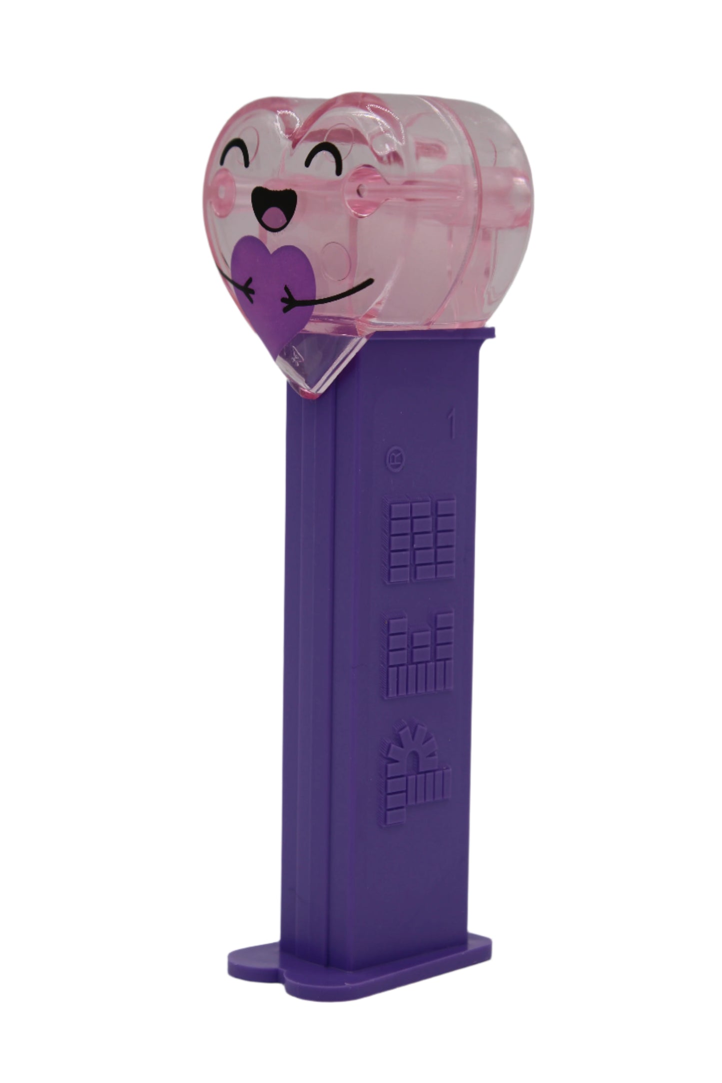 NEW! 2025 Purple Crystal Hugging Heart Pez on Purple Stem, Loose Or Mint in Bag