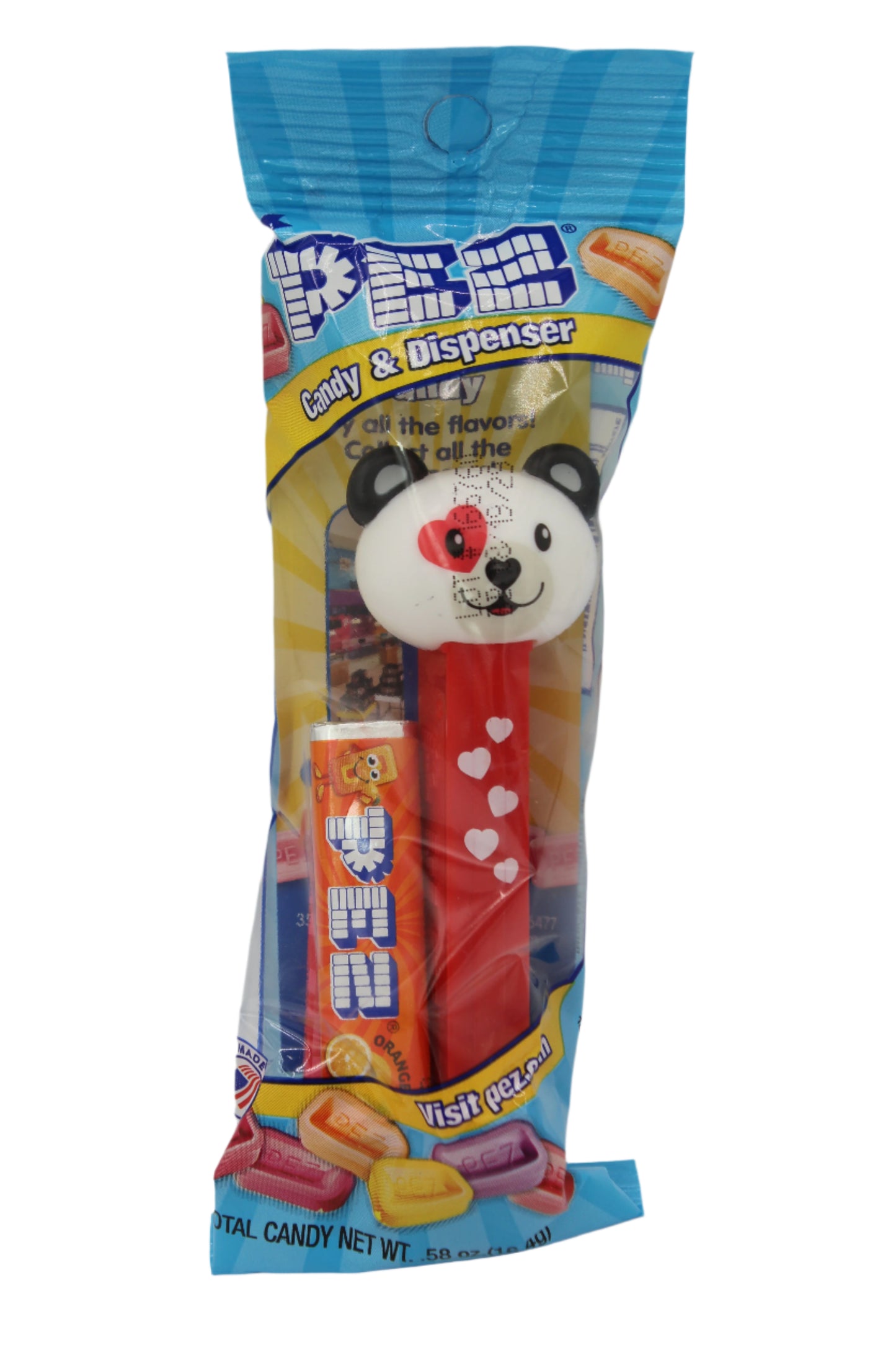 NEW! 2025 Panda Bear Pez with Heart, Loose Or Mint in Bag